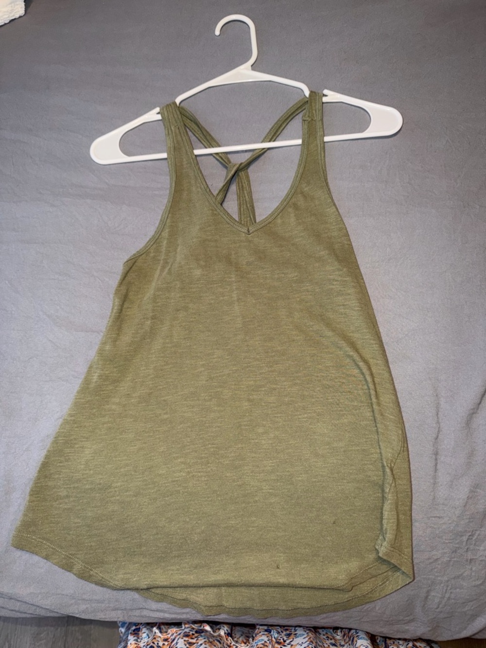 Maurices Olive Green Crisscross Racerback Tank - XS